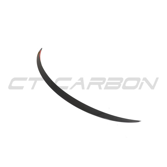TESLA MODEL 3 2023+ CARBON FIBRE SPOILER - V1-Spoiler-CT CARBON-CT Carbon - High-quality carbon fiber and gloss black aerodynamic parts for premium sports and luxury vehicles.