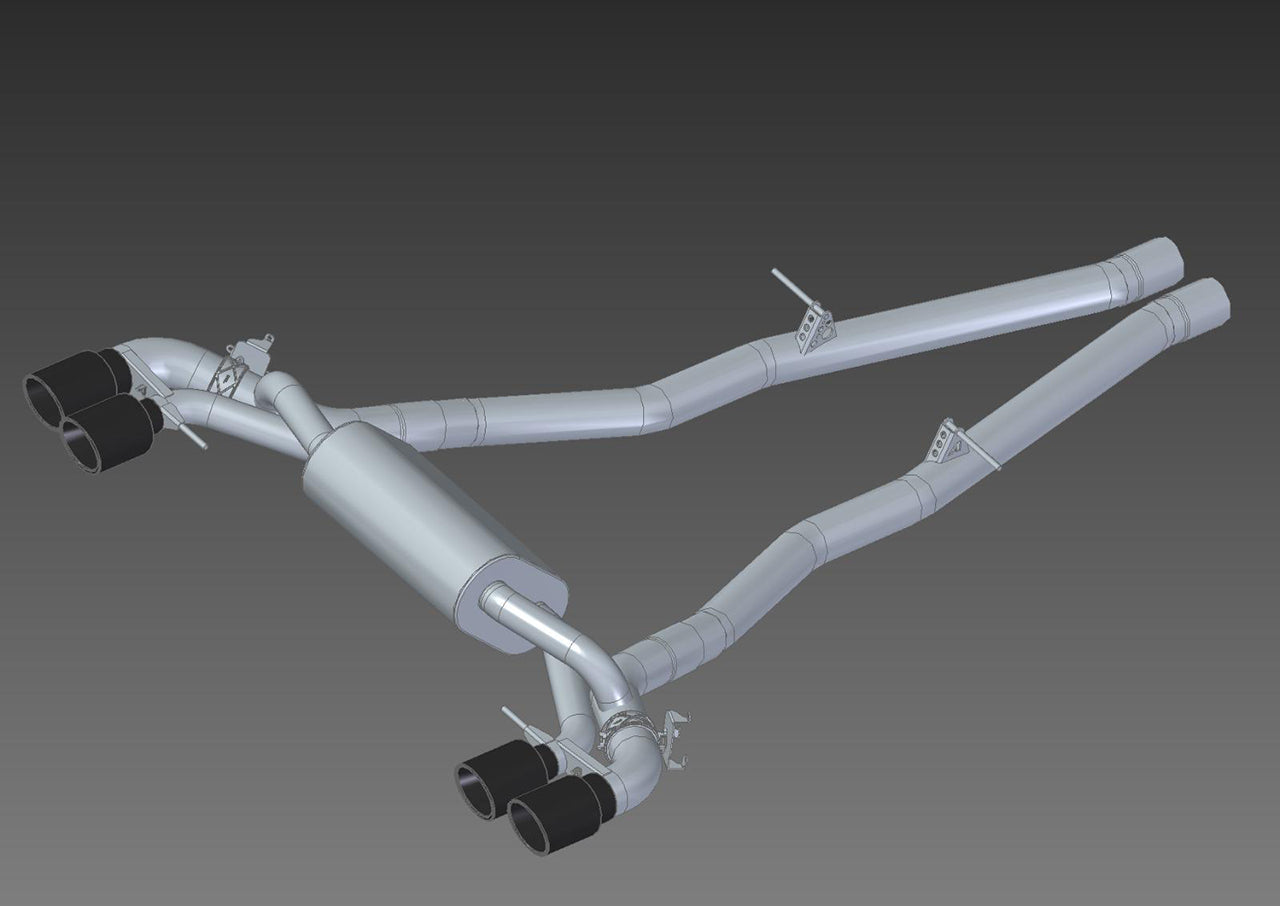 ECE Abgasanlage ab Kat/OPF mit Klappensteuerung | passend für BMW M8 inkl. Competition (F92) S63