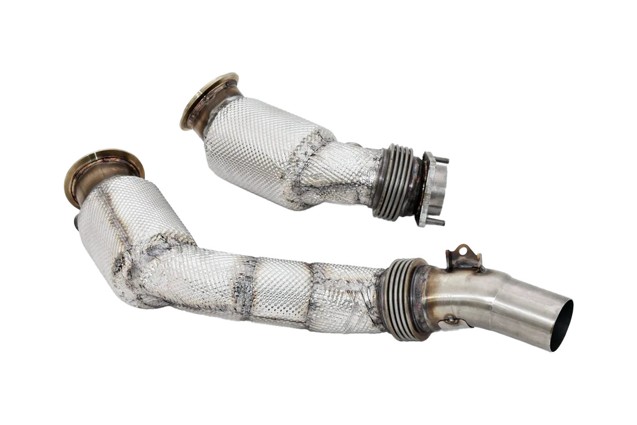Aulitzky Exhaust | ECE Downpipe mit Sport-Kat | passend für BMW M3/M4 inkl. Competition/CS/GTS (F80/F82/F83) S55