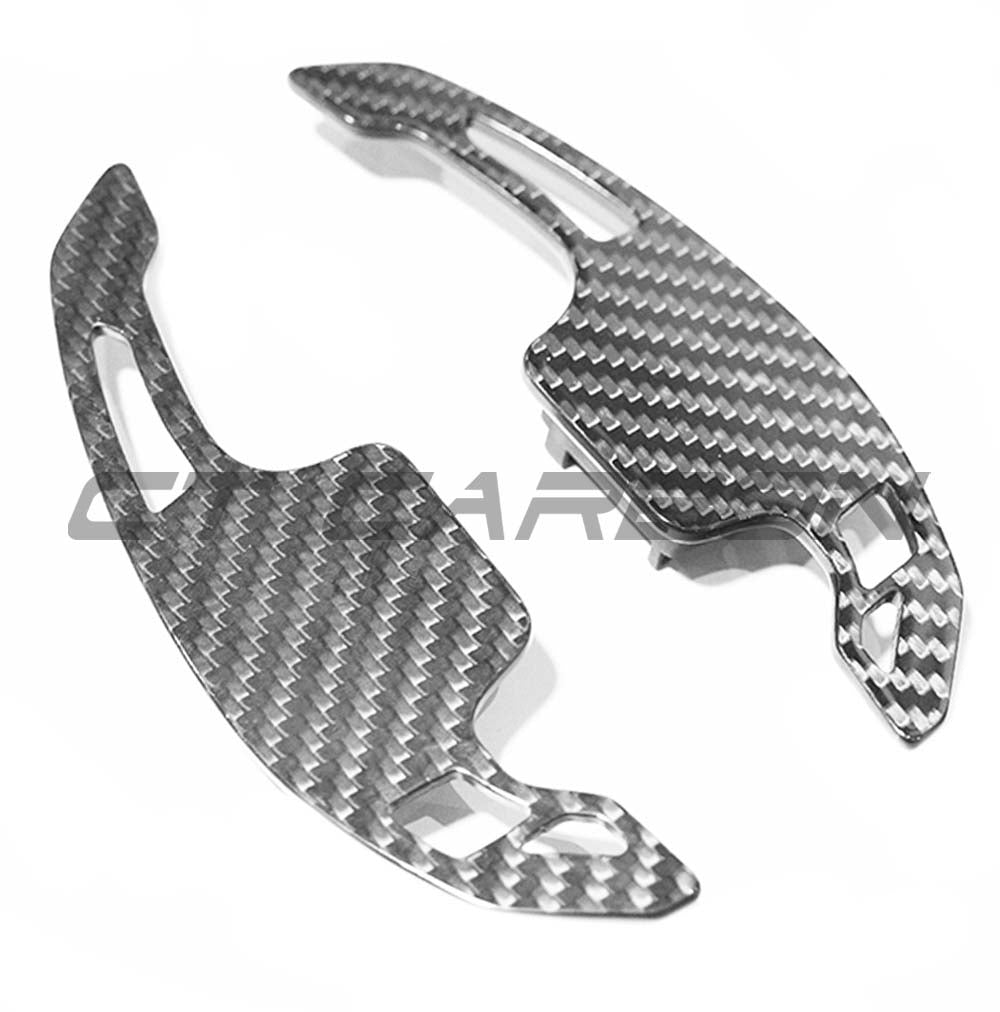 AUDI A3/S3/RS3 8Y RS6 C8 CARBON FIBRE SHIFTER PADDLES - V3-Accessories-CT CARBON-CT Carbon - High-quality carbon fiber and gloss black aerodynamic parts for premium sports and luxury vehicles.