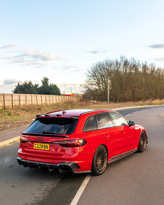 AUDI A4/S4/RS4 B9 & 9.5 CARBON FIBRE MIDDLE SPOILER - CT DESIGN-Spoiler-CT CARBON-CT Carbon - High-quality carbon fiber and gloss black aerodynamic parts for premium sports and luxury vehicles.