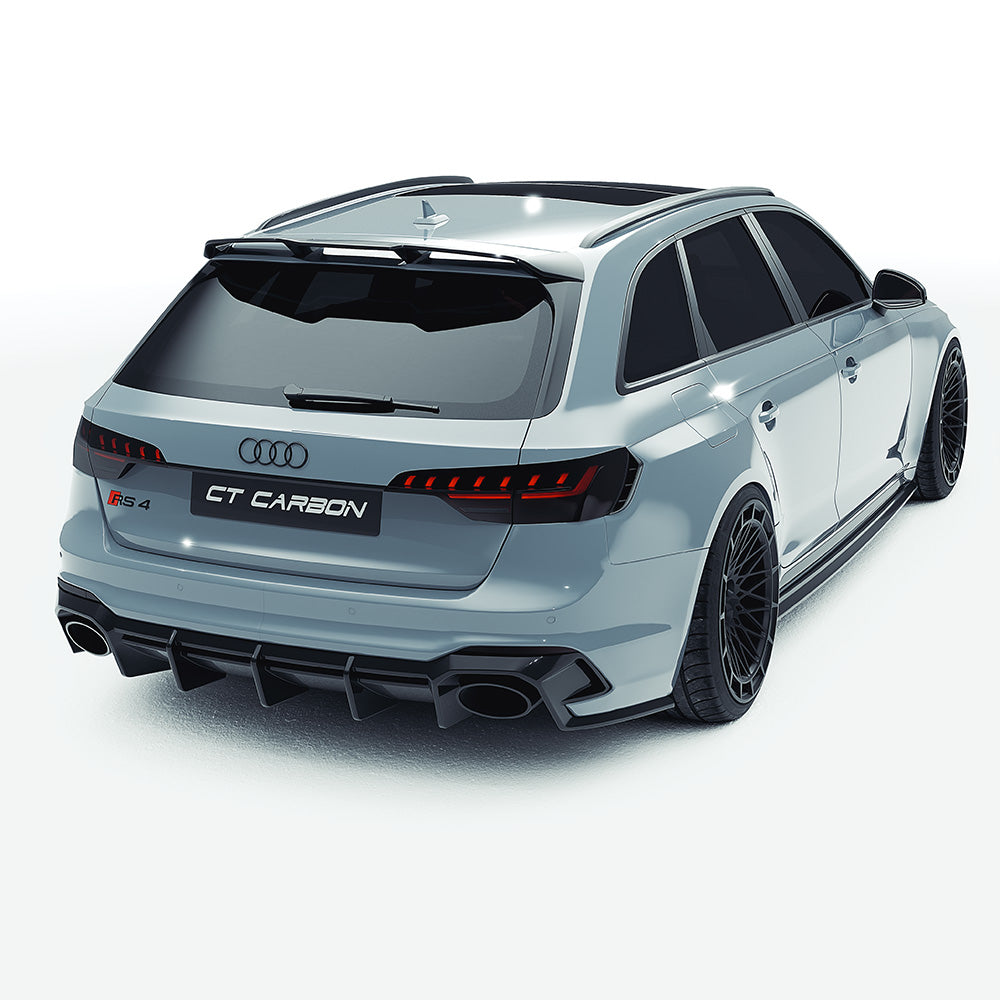 AUDI RS4 B9.5 CARBON FIBRE KIT - CT DESIGN V2-Kit-CT CARBON-CT Carbon - High-quality carbon fiber and gloss black aerodynamic parts for premium sports and luxury vehicles.