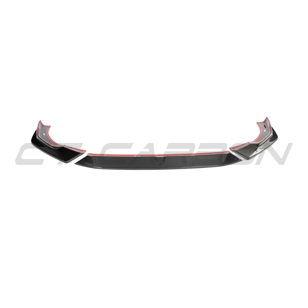 AUDI RS4 B9.5 CARBON FIBRE SPLITTER - CT DESIGN-Splitter-CT CARBON-CT Carbon - High-quality carbon fiber and gloss black aerodynamic parts for premium sports and luxury vehicles.