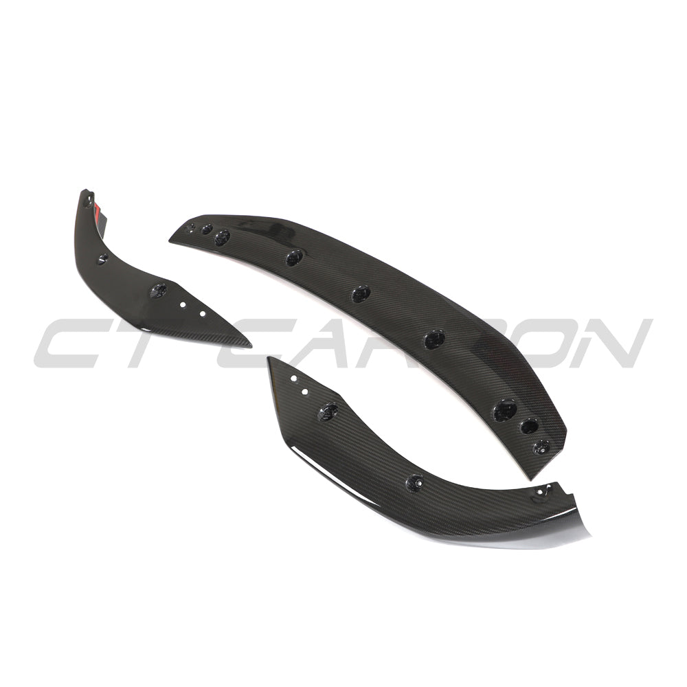 BMW 4 SERIES G26 & i4 PRE-PREG CARBON FIBRE SPLITTER - CT DESIGN-Splitter-CT CARBON-CT Carbon - High-quality carbon fiber and gloss black aerodynamic parts for premium sports and luxury vehicles.