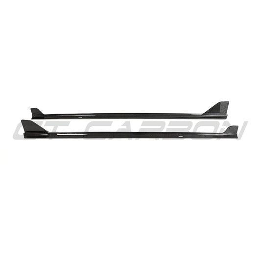 BMW G42 2 SERIES CARBON FIBRE FULL LENGTH SIDE SKIRTS-Side Skirts-CT CARBON-CT Carbon - High-quality carbon fiber and gloss black aerodynamic parts for premium sports and luxury vehicles.
