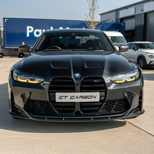 BMW G80/G81/G82/G83 M3 & M4 YELLOW LED DRL MODULE SET (2021-2025)-DRL-CT CARBON-CT Carbon - High-quality carbon fiber and gloss black aerodynamic parts for premium sports and luxury vehicles.