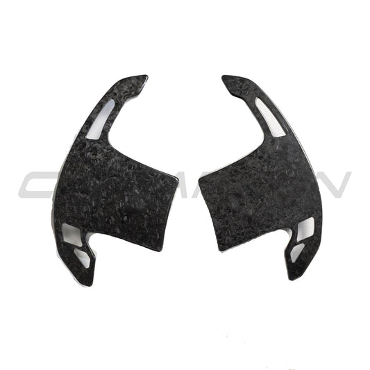 BMW Gxx FORGED CARBON FIBRE SHIFTER PADDLES-Accessories-CT CARBON-CT Carbon - High-quality carbon fiber and gloss black aerodynamic parts for premium sports and luxury vehicles.