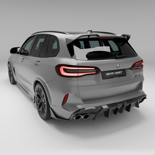BMW X5M F95 PRE LCI Spoiler Carbon Fiber Renderings-Revozport