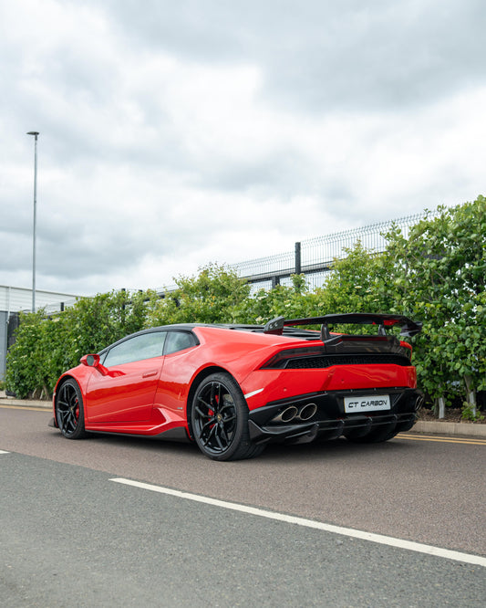 LAMBORGHINI HURACAN LP-610 CARBON FIBRE FULL KIT - CT DESIGN-Kit-CT CARBON-CT Carbon - High-quality carbon fiber and gloss black aerodynamic parts for premium sports and luxury vehicles.
