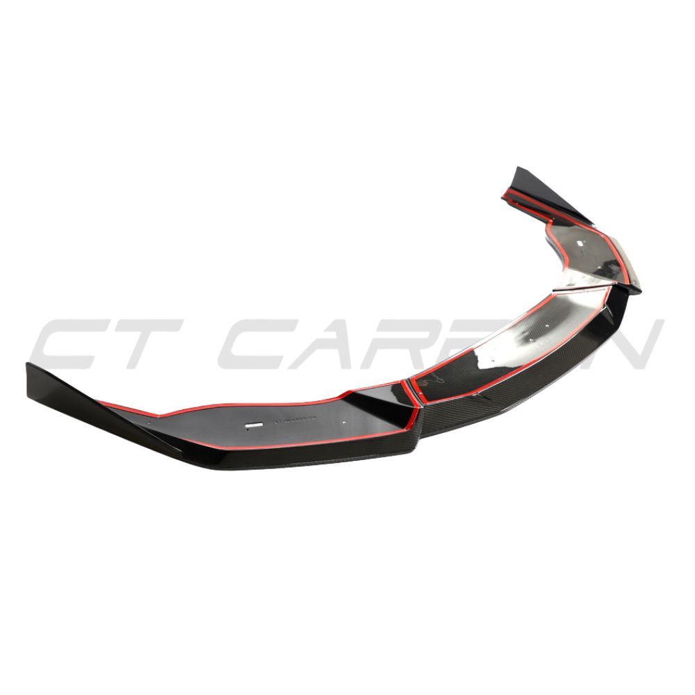 LAMBORGHINI HURACAN LP-610 CARBON FIBRE SPLITTER - CT DESIGN-Splitter-CT CARBON-CT Carbon - High-quality carbon fiber and gloss black aerodynamic parts for premium sports and luxury vehicles.