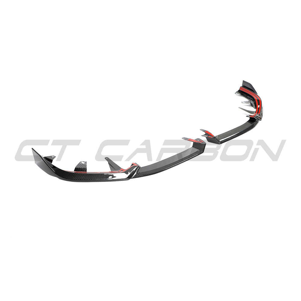 BMW 5 SERIES & i5 G60/G61 2024+ CARBON FIBRE SPLITTER-Splitter-CT CARBON-CT Carbon - High-quality carbon fiber and gloss black aerodynamic parts for premium sports and luxury vehicles.