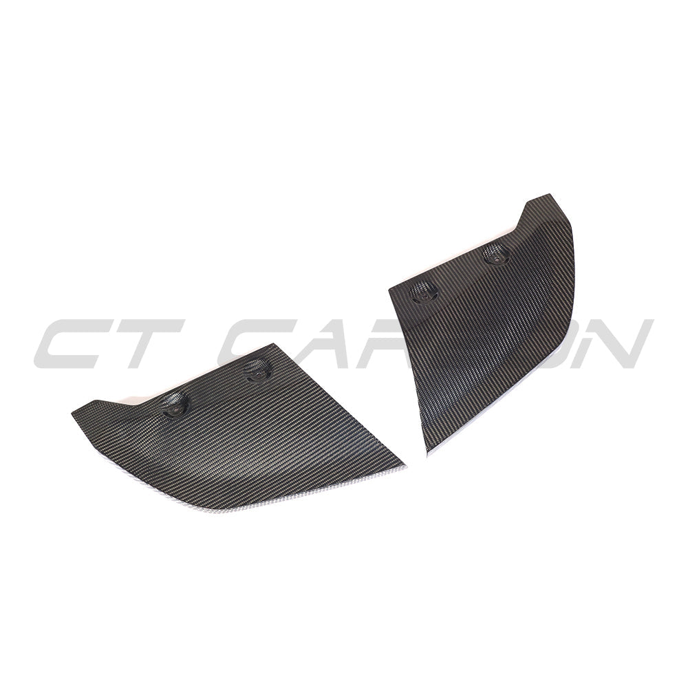 AUDI R8 V10 GEN 2 2015-2019 CARBON FIBRE REAR BUMPER LOWER CORNERS-Accessories-CT CARBON-CT Carbon - High-quality carbon fiber and gloss black aerodynamic parts for premium sports and luxury vehicles.