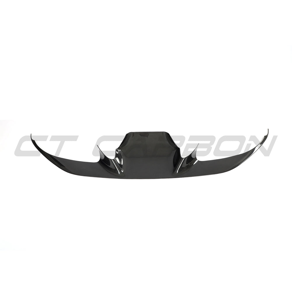 FERRARI F8 2019-2023 FRONT BUMPER CARBON FIBRE TRIM-Splitter-CT CARBON-CT Carbon - High-quality carbon fiber and gloss black aerodynamic parts for premium sports and luxury vehicles.