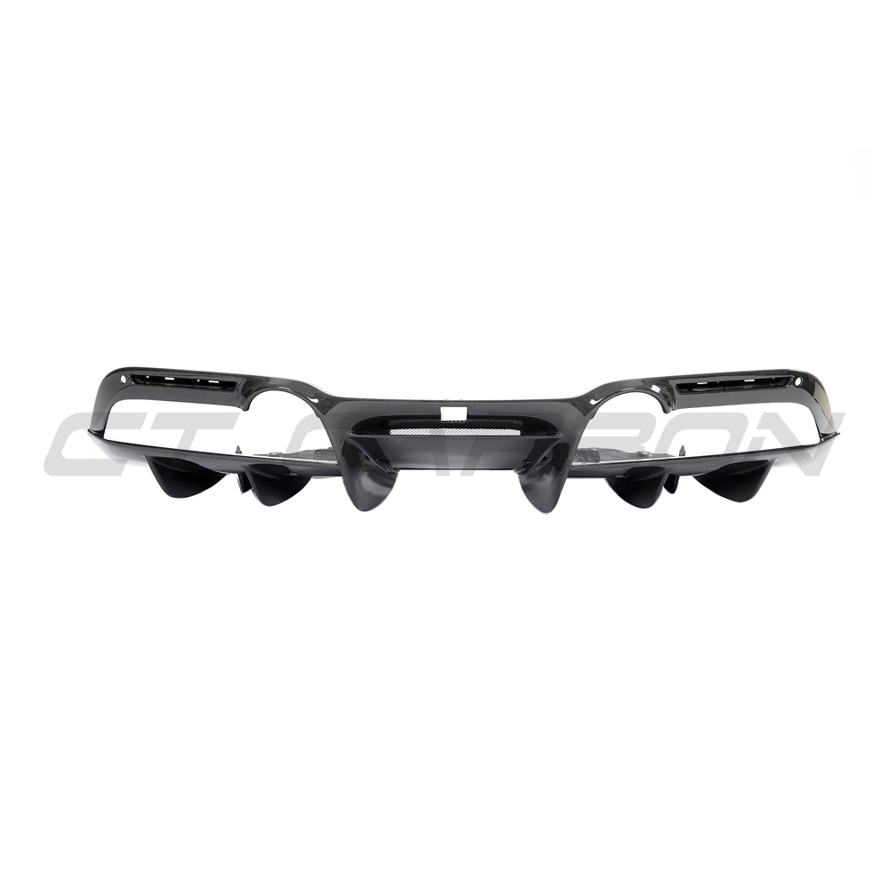 FERRARI F8 2019-2023 CARBON FIBRE DIFFUSER-Diffuser-CT CARBON-CT Carbon - High-quality carbon fiber and gloss black aerodynamic parts for premium sports and luxury vehicles.