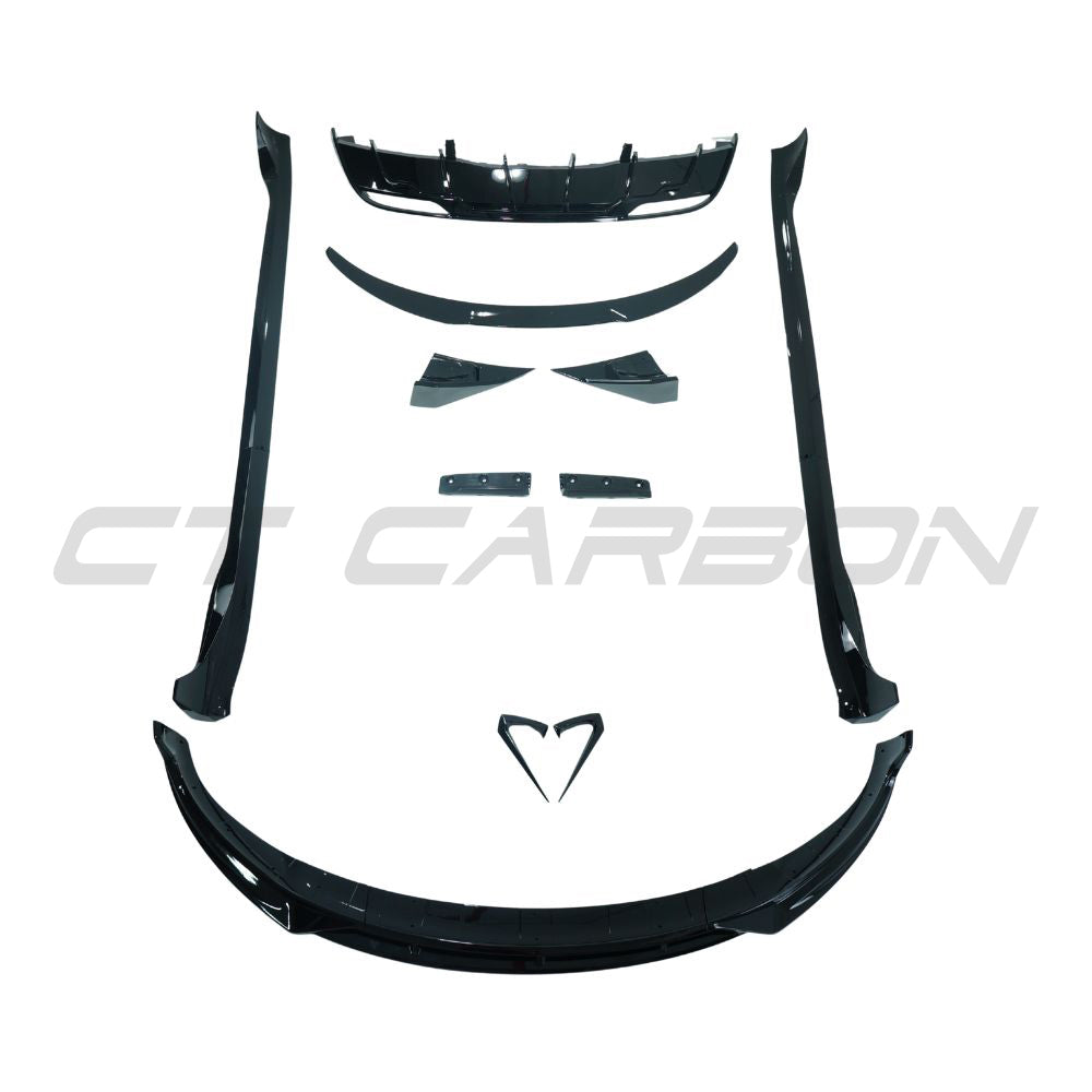 TESLA MODEL 3 2023+ FACELIFT GLOSS BLACK FULL KIT-Kit-BLAK BY CT-CT Carbon - High-quality carbon fiber and gloss black aerodynamic parts for premium sports and luxury vehicles.