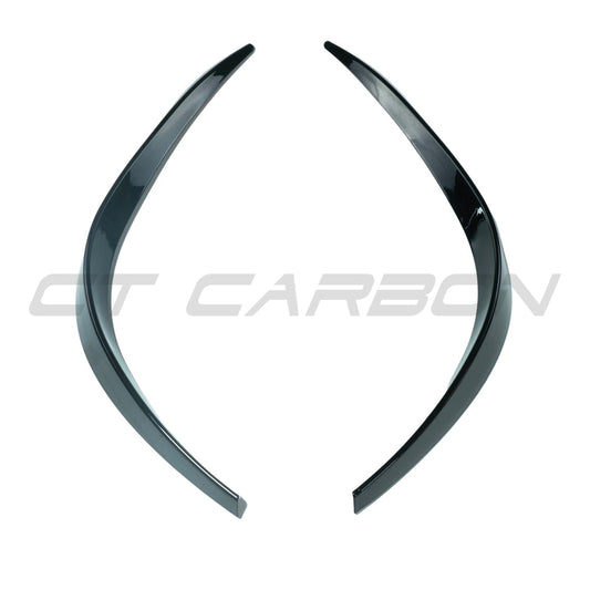 MERCEDES A-CLASS V177 & W177 2018-2022 GLOSS BLACK FRONT BUMPER TRIM-Accessories-BLAK BY CT-CT Carbon - High-quality carbon fiber and gloss black aerodynamic parts for premium sports and luxury vehicles.