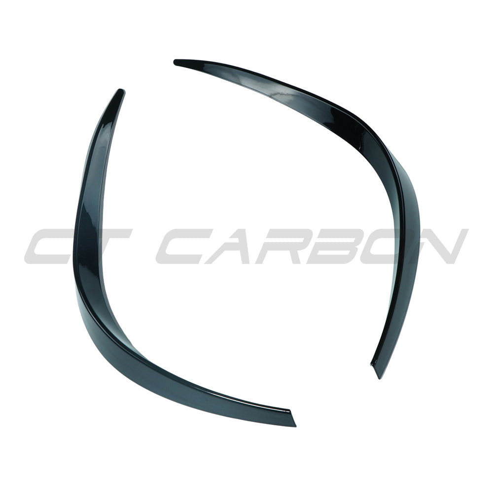 MERCEDES A-CLASS V177 & W177 2018-2022 GLOSS BLACK FRONT BUMPER TRIM-Accessories-BLAK BY CT-CT Carbon - High-quality carbon fiber and gloss black aerodynamic parts for premium sports and luxury vehicles.