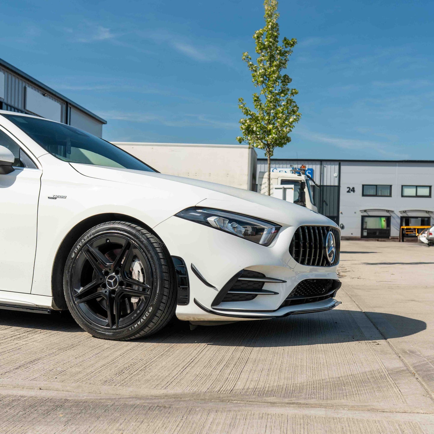 MERCEDES V177 & W177 2018-2022 A CLASS PANAMERICA BLACK GRILLE-Grille-BLAK BY CT-CT Carbon - High-quality carbon fiber and gloss black aerodynamic parts for premium sports and luxury vehicles.