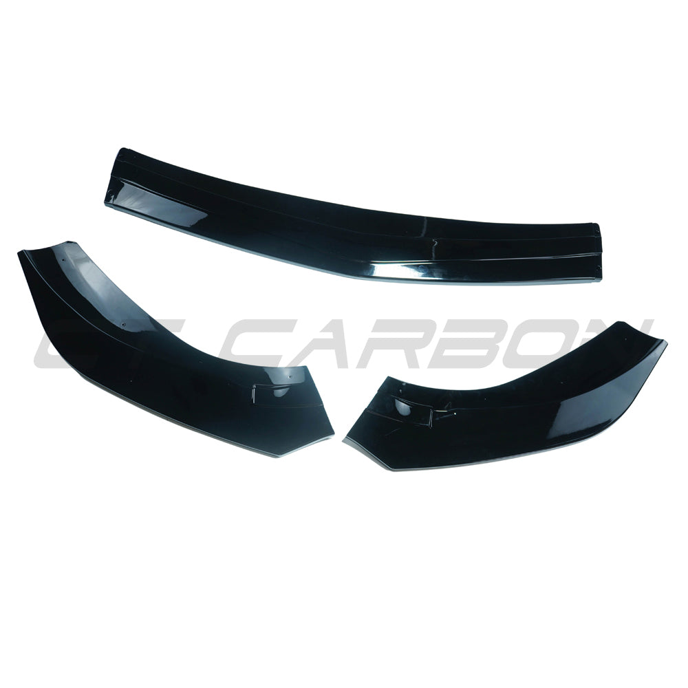 MERCEDES A-CLASS V177 & W177 2018-2022 GLOSS BLACK SPLITTER V2-Splitter-BLAK BY CT-CT Carbon - High-quality carbon fiber and gloss black aerodynamic parts for premium sports and luxury vehicles.
