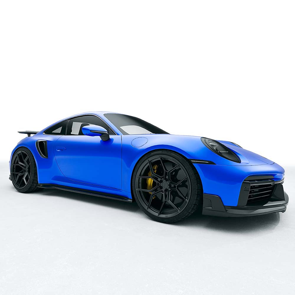 PORSCHE 911 (992) TURBO S CARBON FIBRE FULL KIT - CT DESIGN-Kit-CT Carbon-CT Carbon - High-quality carbon fiber and gloss black aerodynamic parts for premium sports and luxury vehicles.