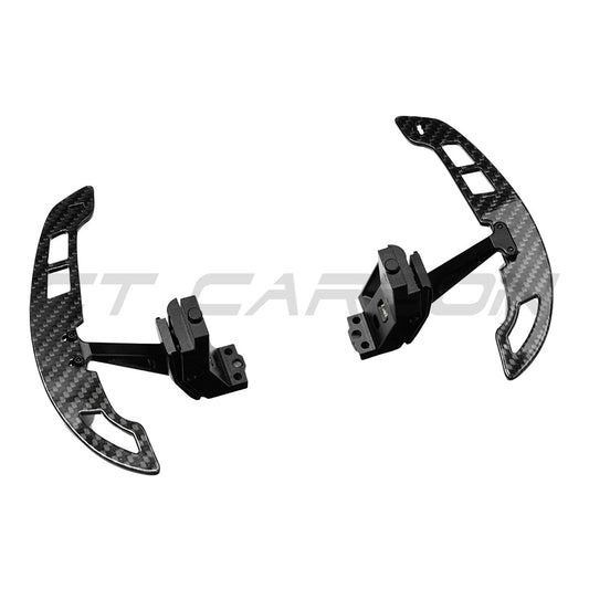 PORSCHE 911/CAYMAN/BOXSTER/CAYENNE/MACAN 2017+ MAGNETIC CARBON FIBRE PADDLES-Accessories-CT CARBON-CT Carbon - High-quality carbon fiber and gloss black aerodynamic parts for premium sports and luxury vehicles.