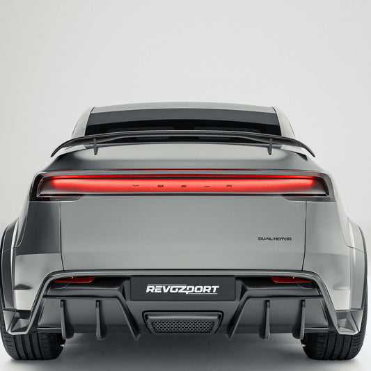 Tesla Model Y Juniper carbon fiber rear wing studio view