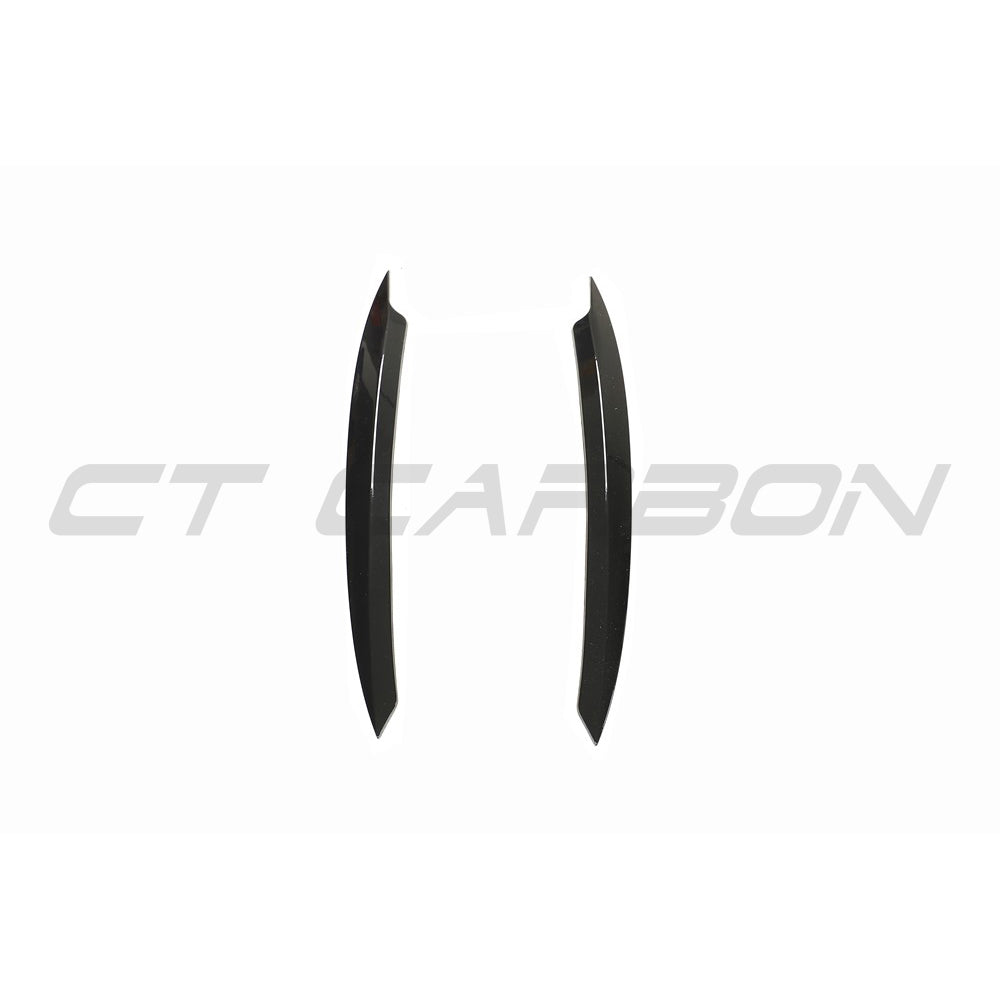 VOLKSWAGEN GOLF MK7 GLOSS BLACK HEADLIGHT EYEBROWS-Accessories-BLAK BY CT-CT Carbon - High-quality carbon fiber and gloss black aerodynamic parts for premium sports and luxury vehicles.