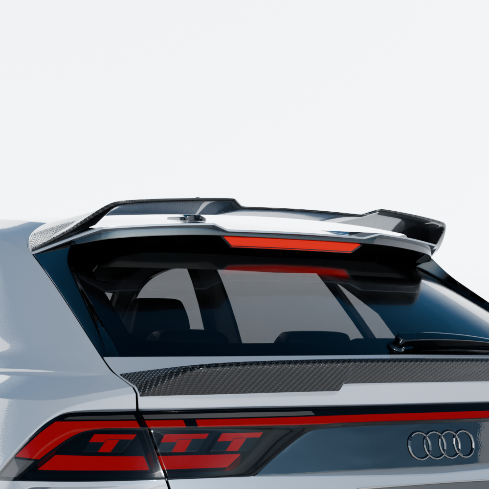 roof spoiler of the audi rsq8 facelift