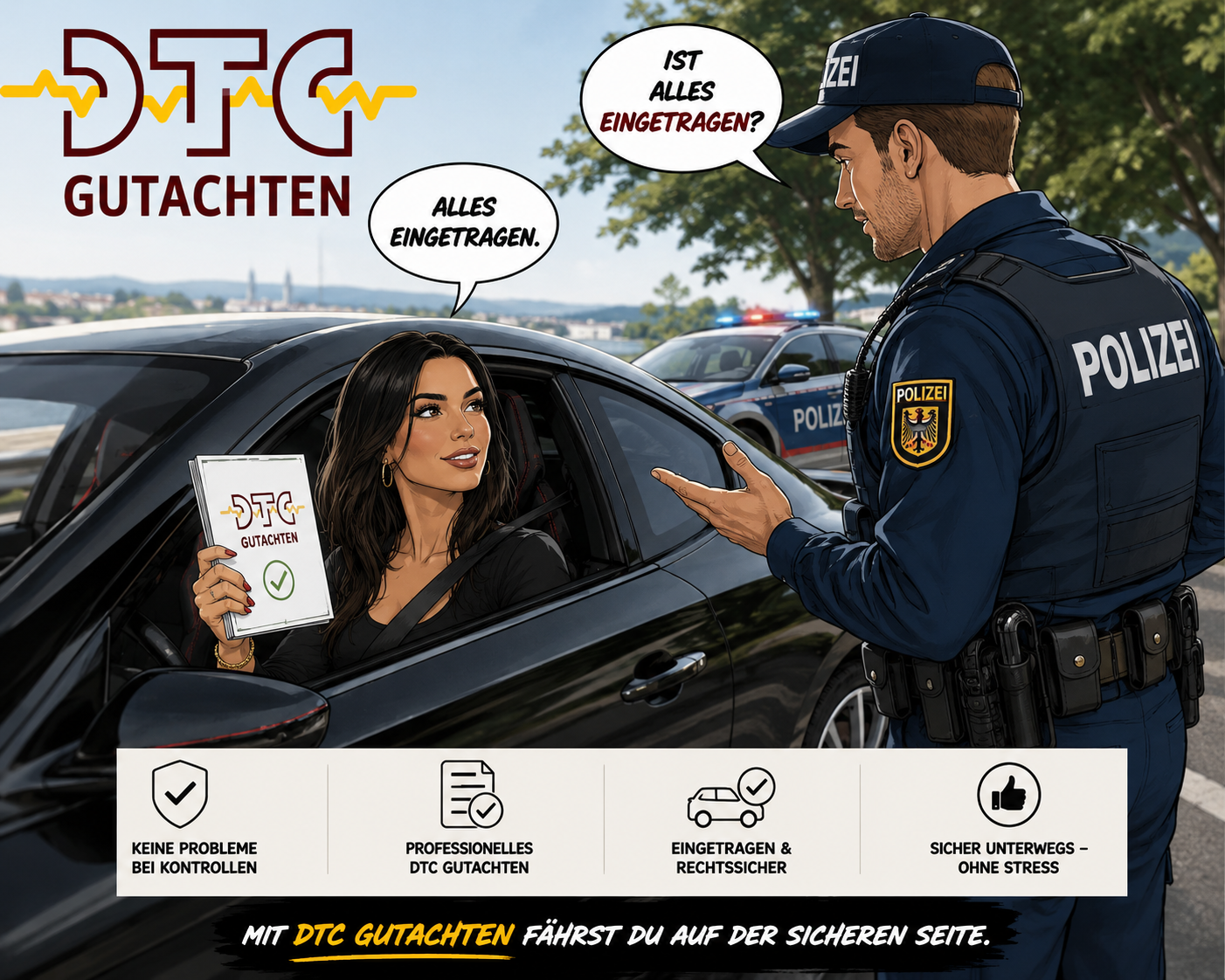DTC Gutachten & DTC Fussgängerschutz Gutachten Schweiz CH