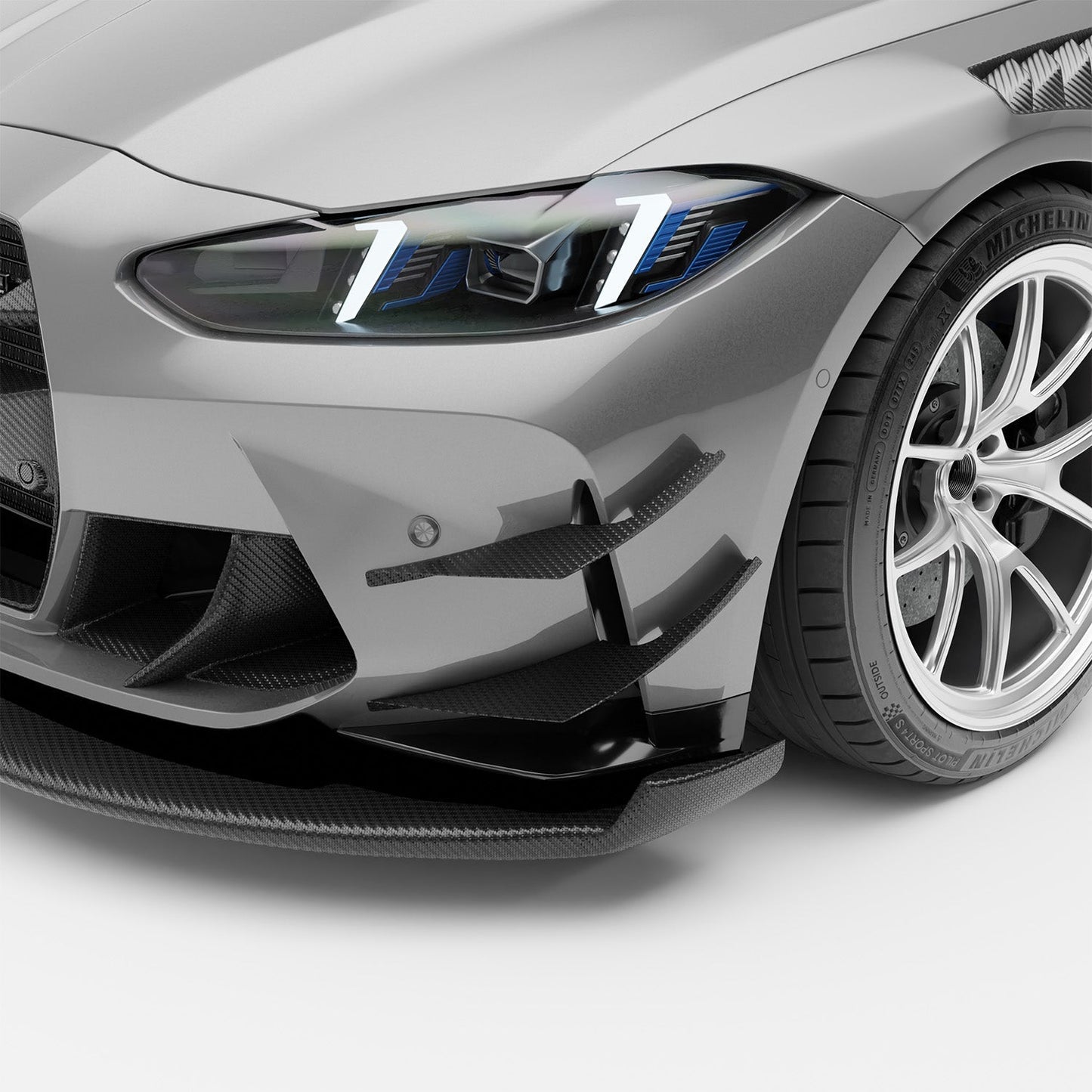 BMW M3 G80 Carbon Fiber Front Bumper Canards