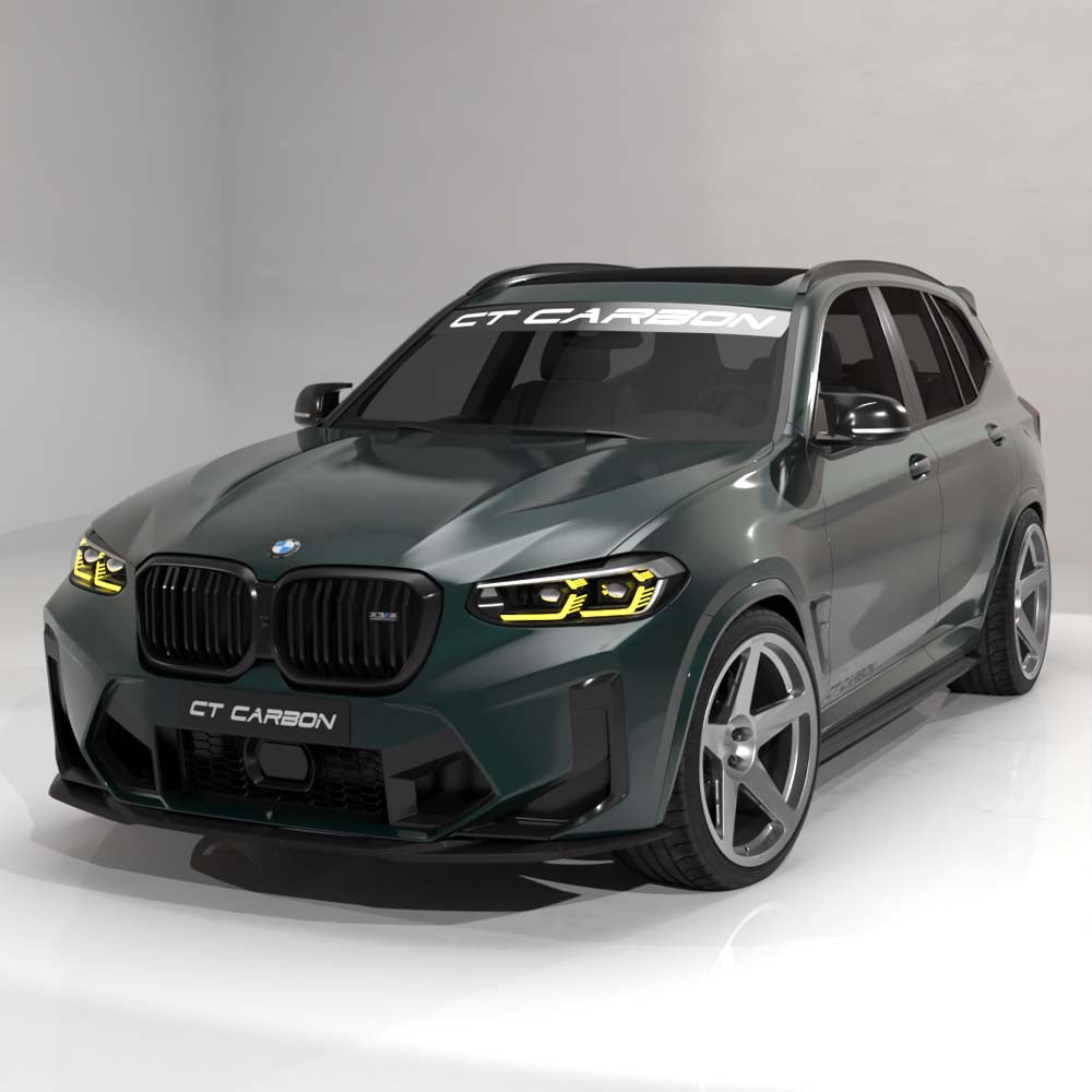 BMW F97 X3M & F98 X4M 2021-2024 (LCI) CARBON FIBRE SPLITTER - CT DESIGN