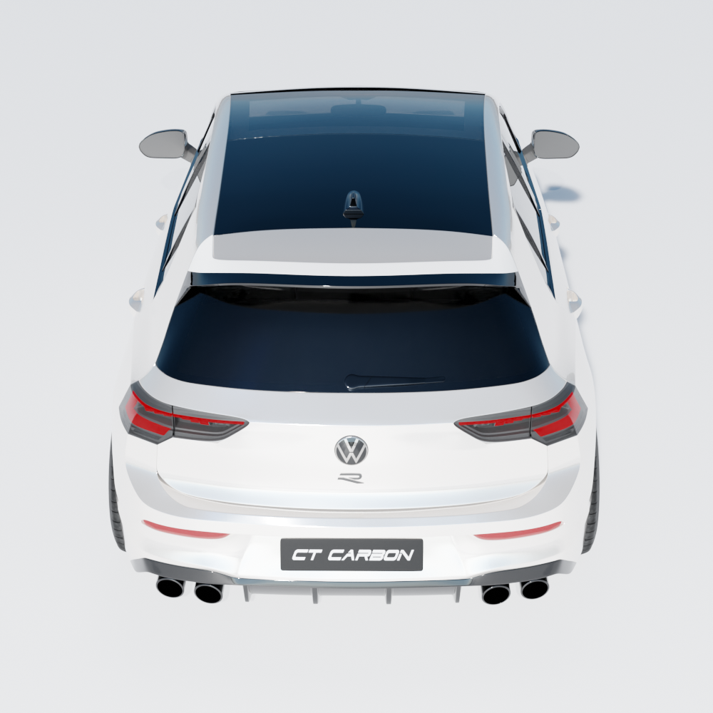 VW GOLF MK8.5 R CARBON FIBRE SPLITTER - CT DESIGN-Splitter-CT CARBON-CT Carbon - High-quality carbon fiber and gloss black aerodynamic parts for premium sports and luxury vehicles.
