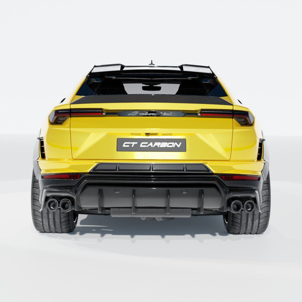 LAMBORGHINI URUS PERFORMANTE CARBON FIBRE SPOILER - CT DESIGN-Spoiler-CT CARBON-CT Carbon - High-quality carbon fiber and gloss black aerodynamic parts for premium sports and luxury vehicles.