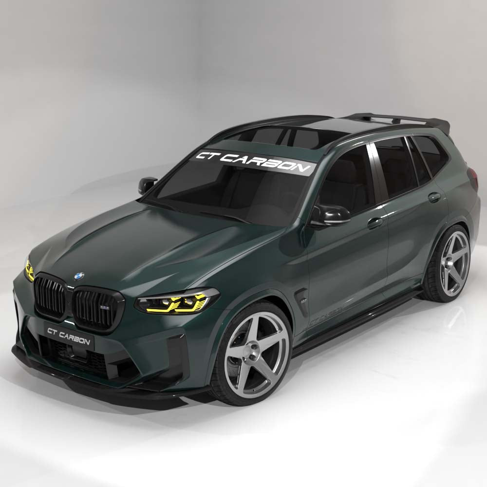 BMW F97 X3M & F98 X4M 2021-2024 (LCI) CARBON FIBRE SPLITTER - CT DESIGN