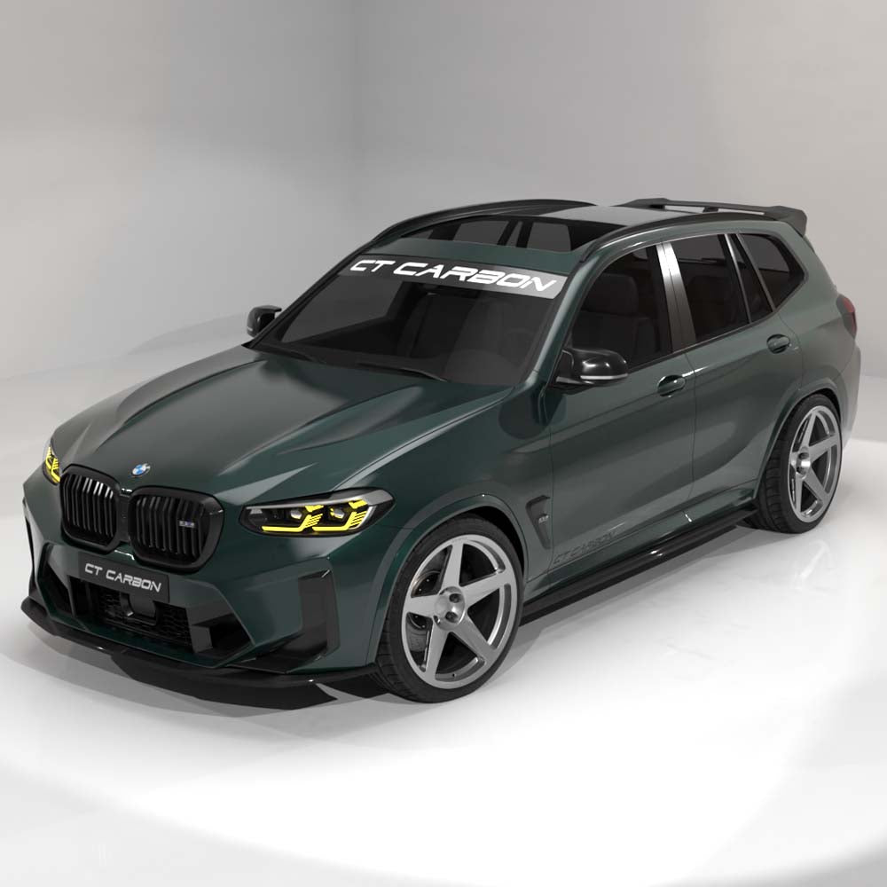 BMW F97 X3M & F98 X4M 2021-2024 (LCI) CARBON FIBRE SPLITTER - CT DESIGN