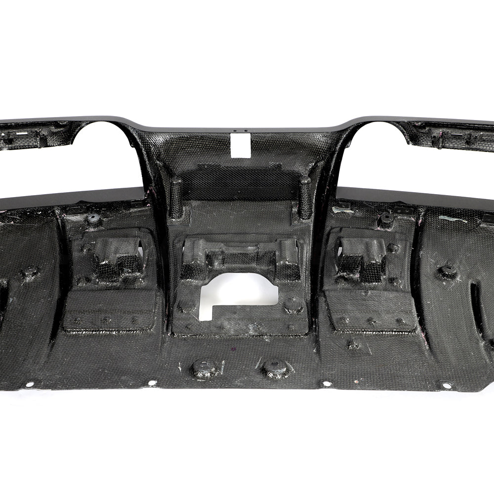 FERRARI F8 2019-2023 CARBON FIBRE DIFFUSER-Diffuser-CT CARBON-CT Carbon - High-quality carbon fiber and gloss black aerodynamic parts for premium sports and luxury vehicles.