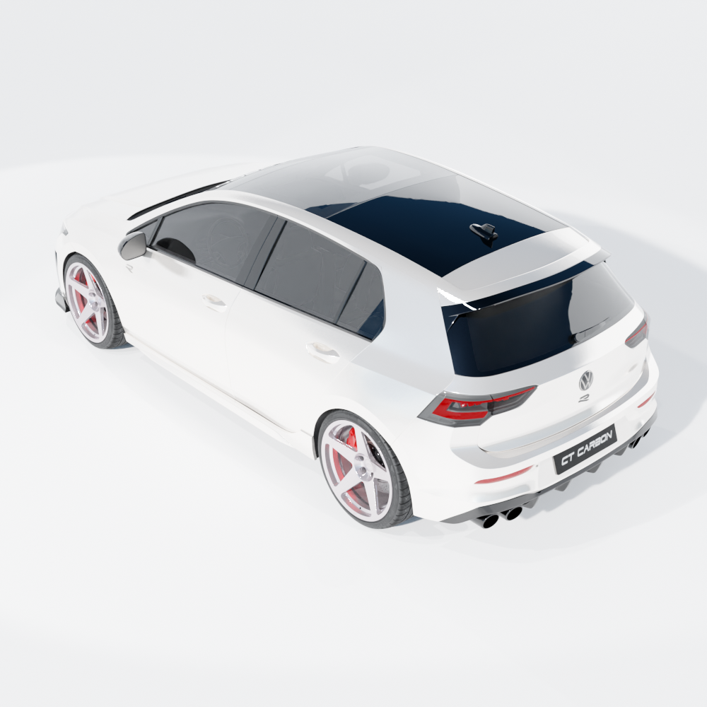 VW GOLF MK8.5 R CARBON FIBRE SPLITTER - CT DESIGN-Splitter-CT CARBON-CT Carbon - High-quality carbon fiber and gloss black aerodynamic parts for premium sports and luxury vehicles.