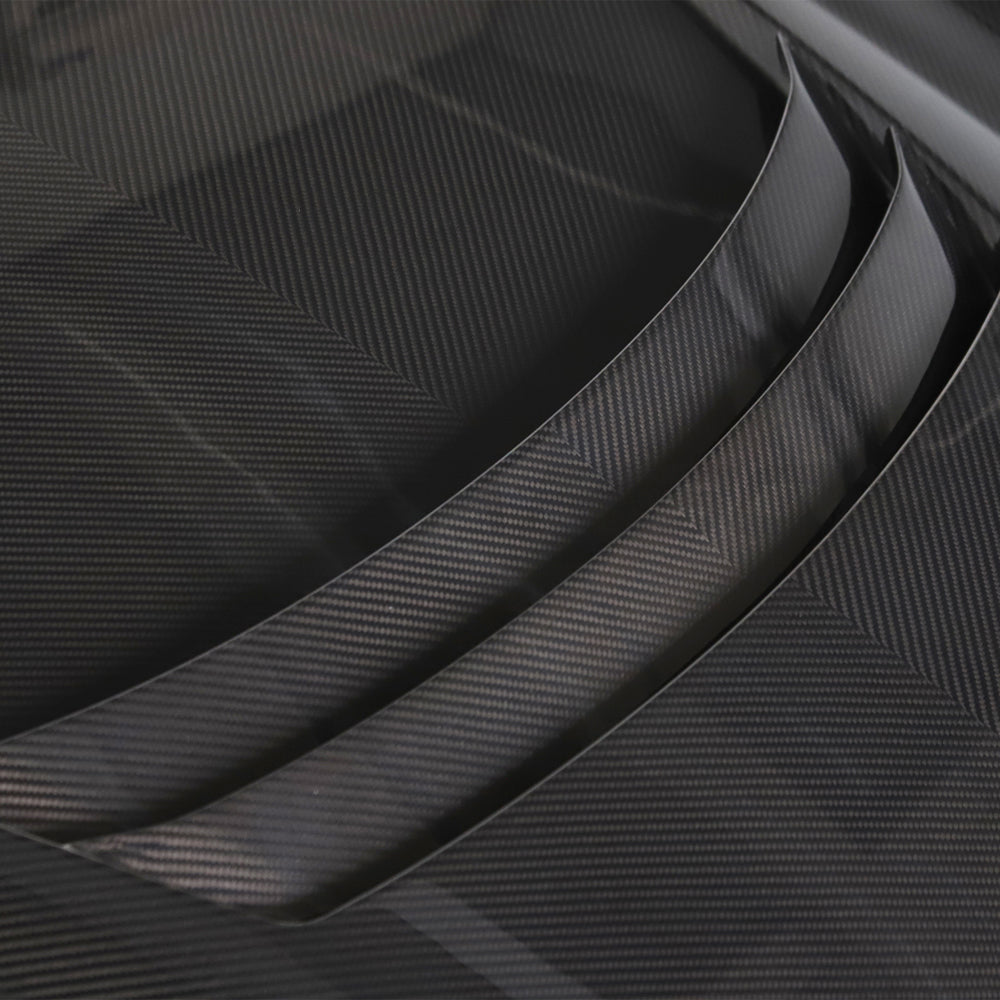 TOYOTA SUPRA 2019+ A90 CARBON FIBRE FRONT HOOD/BONNET-Bonnet-CT CARBON-CT Carbon - High-quality carbon fiber and gloss black aerodynamic parts for premium sports and luxury vehicles.