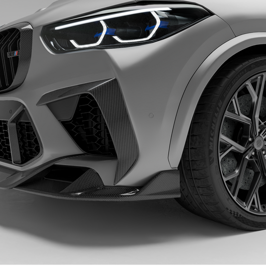 BMW X5M F95 Pre-LCI Carbon Fiber Front Bumper Canards