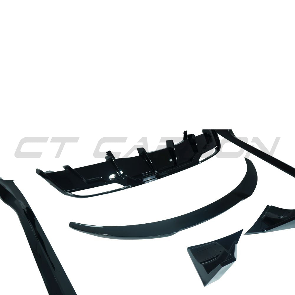 TESLA MODEL 3 2023+ FACELIFT GLOSS BLACK FULL KIT-Kit-BLAK BY CT-CT Carbon - High-quality carbon fiber and gloss black aerodynamic parts for premium sports and luxury vehicles.