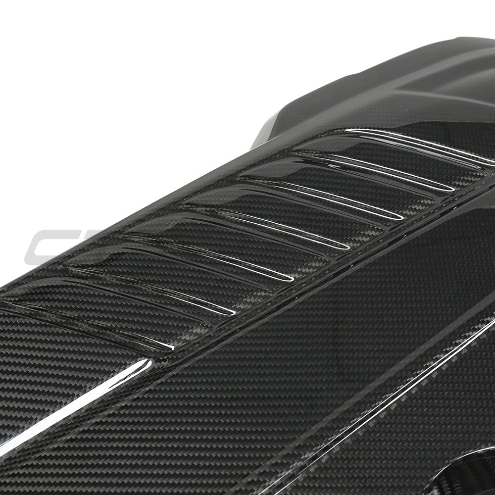 TOYOTA SUPRA A90 3.0T B58 CARBON FIBRE ENGINE COVER-Accessories-CT CARBON-CT Carbon - High-quality carbon fiber and gloss black aerodynamic parts for premium sports and luxury vehicles.