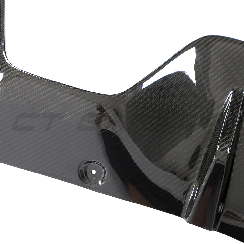 TOYOTA SUPRA 2019+ A90 CARBON FIBRE DIFFUSER ADD ON-Diffuser-CT CARBON-CT Carbon - High-quality carbon fiber and gloss black aerodynamic parts for premium sports and luxury vehicles.