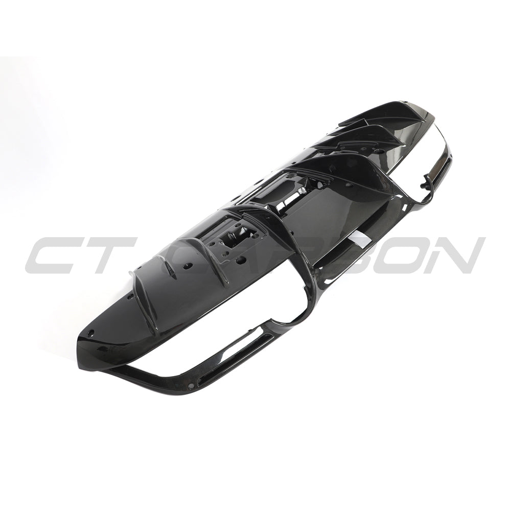 FERRARI F8 2019-2023 CARBON FIBRE DIFFUSER-Diffuser-CT CARBON-CT Carbon - High-quality carbon fiber and gloss black aerodynamic parts for premium sports and luxury vehicles.