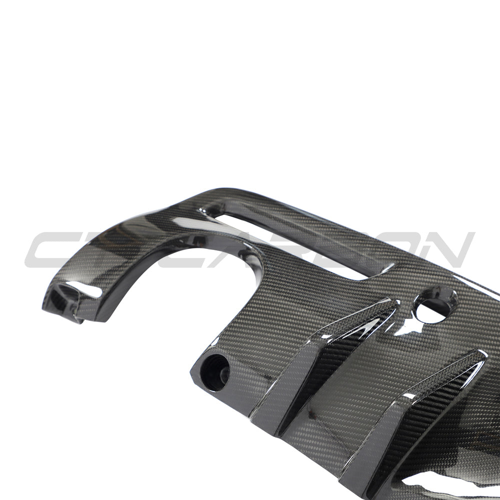 TOYOTA SUPRA 2019+ A90 CARBON FIBRE DIFFUSER ADD ON-Diffuser-CT CARBON-CT Carbon - High-quality carbon fiber and gloss black aerodynamic parts for premium sports and luxury vehicles.