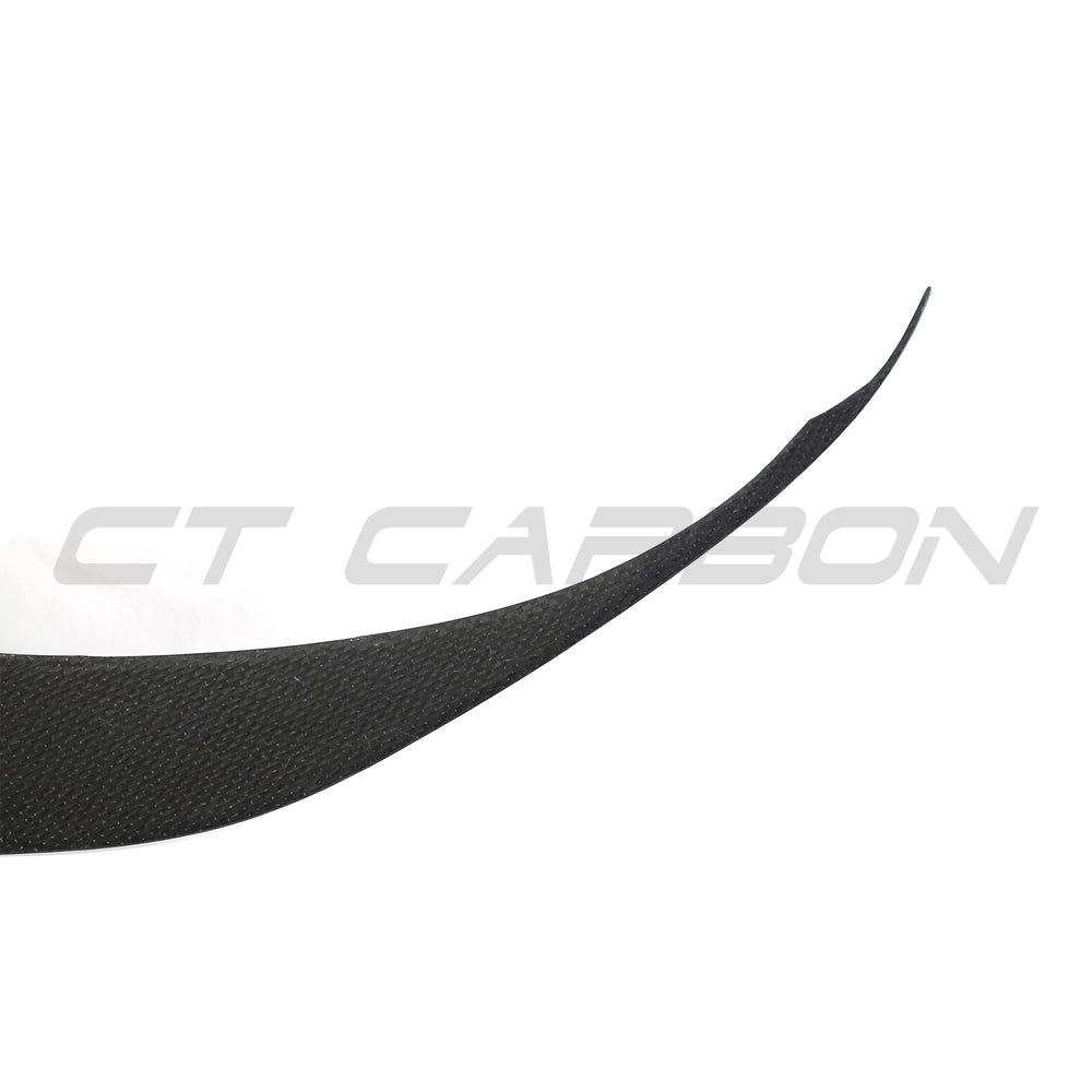 FERRARI F8 2019-2023 FRONT BUMPER CARBON FIBRE TRIM-Splitter-CT CARBON-CT Carbon - High-quality carbon fiber and gloss black aerodynamic parts for premium sports and luxury vehicles.
