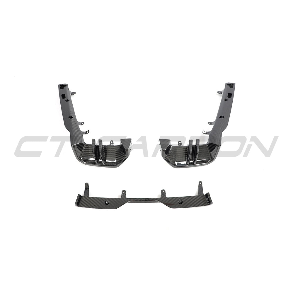 BMW 5 SERIES G60 & i5 2023+ CARBON FIBRE DIFFUSER - MP-Diffuser-CT CARBON-CT Carbon - High-quality carbon fiber and gloss black aerodynamic parts for premium sports and luxury vehicles.