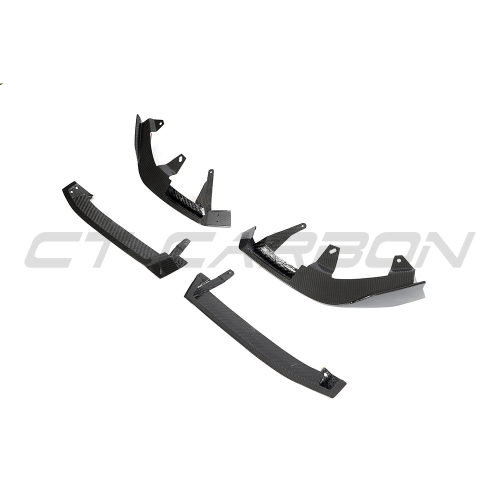BMW 5 SERIES & i5 G60/G61 2024+ CARBON FIBRE SPLITTER-Splitter-CT CARBON-CT Carbon - High-quality carbon fiber and gloss black aerodynamic parts for premium sports and luxury vehicles.