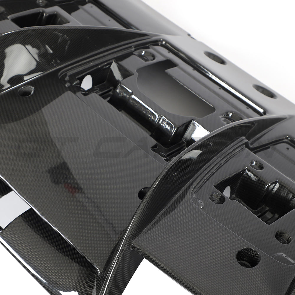 FERRARI F8 2019-2023 CARBON FIBRE DIFFUSER-Diffuser-CT CARBON-CT Carbon - High-quality carbon fiber and gloss black aerodynamic parts for premium sports and luxury vehicles.