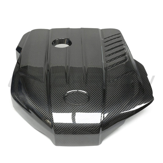TOYOTA SUPRA A90 3.0T B58 CARBON FIBRE ENGINE COVER-Accessories-CT CARBON-CT Carbon - High-quality carbon fiber and gloss black aerodynamic parts for premium sports and luxury vehicles.