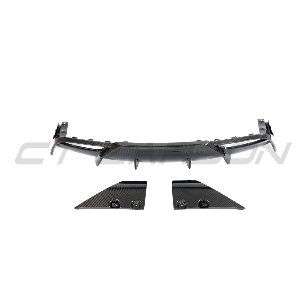 TESLA MODEL 3 2023+ CARBON FIBRE DIFFUSER - V1-Diffuser-CT CARBON-CT Carbon - High-quality carbon fiber and gloss black aerodynamic parts for premium sports and luxury vehicles.